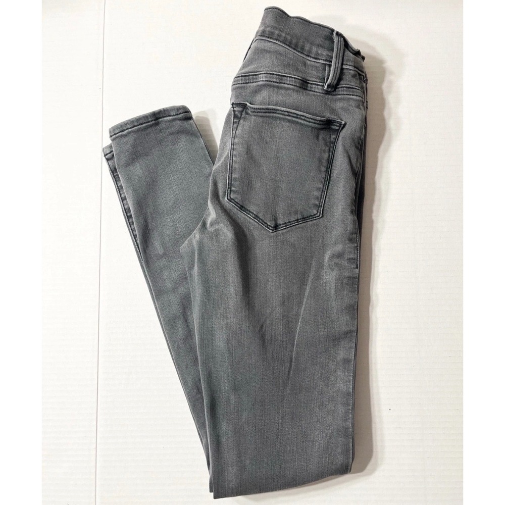 Frame Jeans Women's 25 Le High Skinny Gray High Rise Stretch Denim Grunge